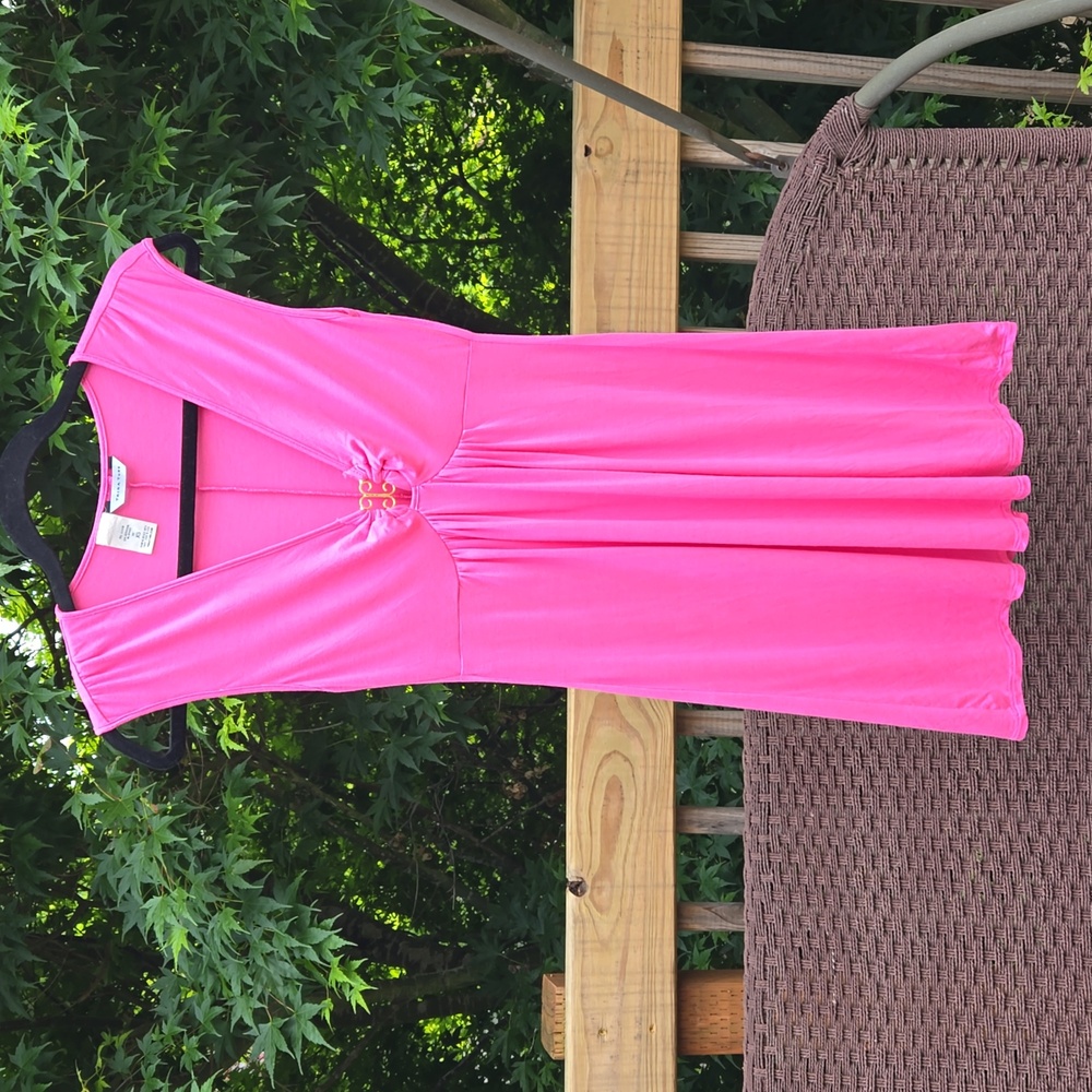 Trina Turk Pink Dress with Gold Embellishment - XS